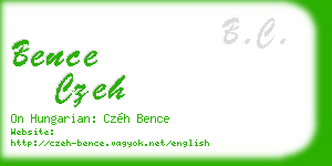 bence czeh business card